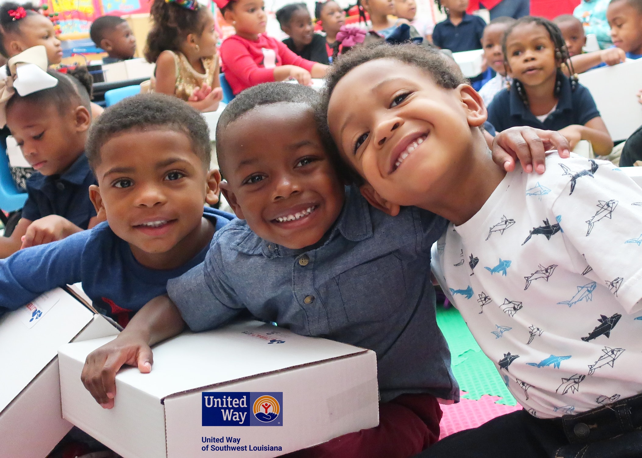Literacy kits with children at headstart