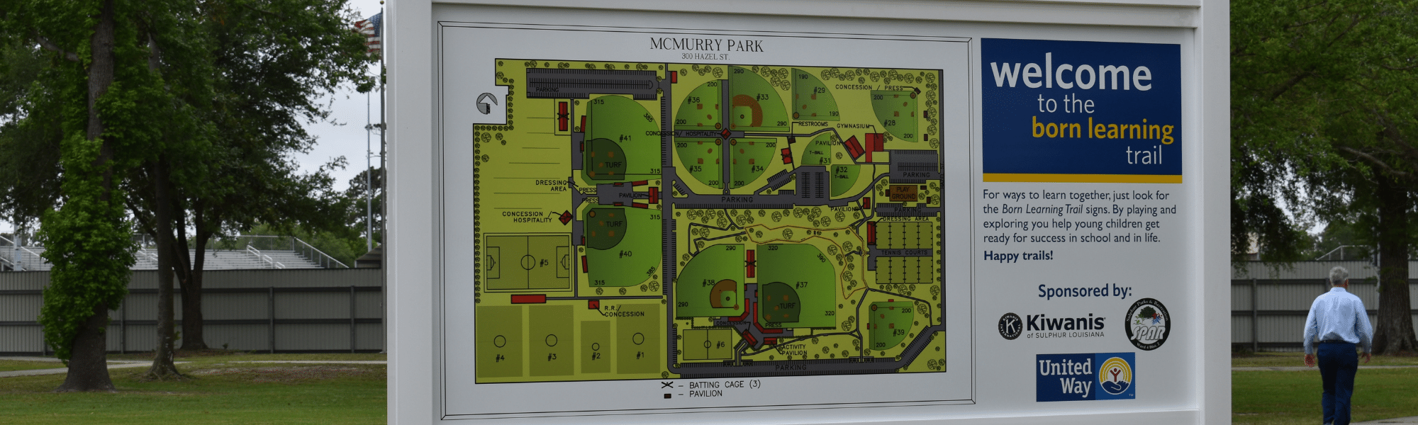 McMurray Park sign showing the trail