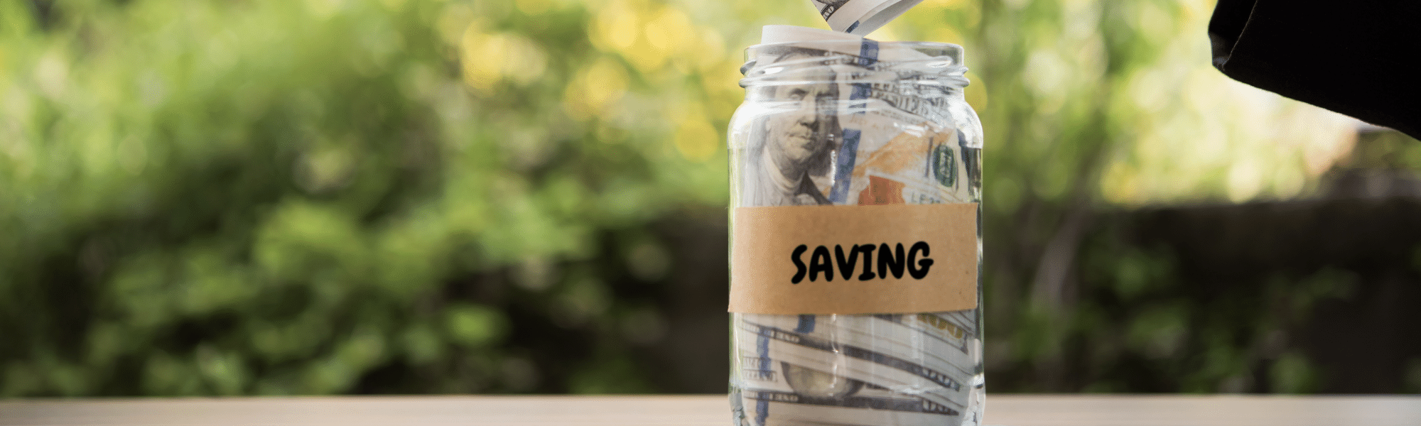 jar of money savings