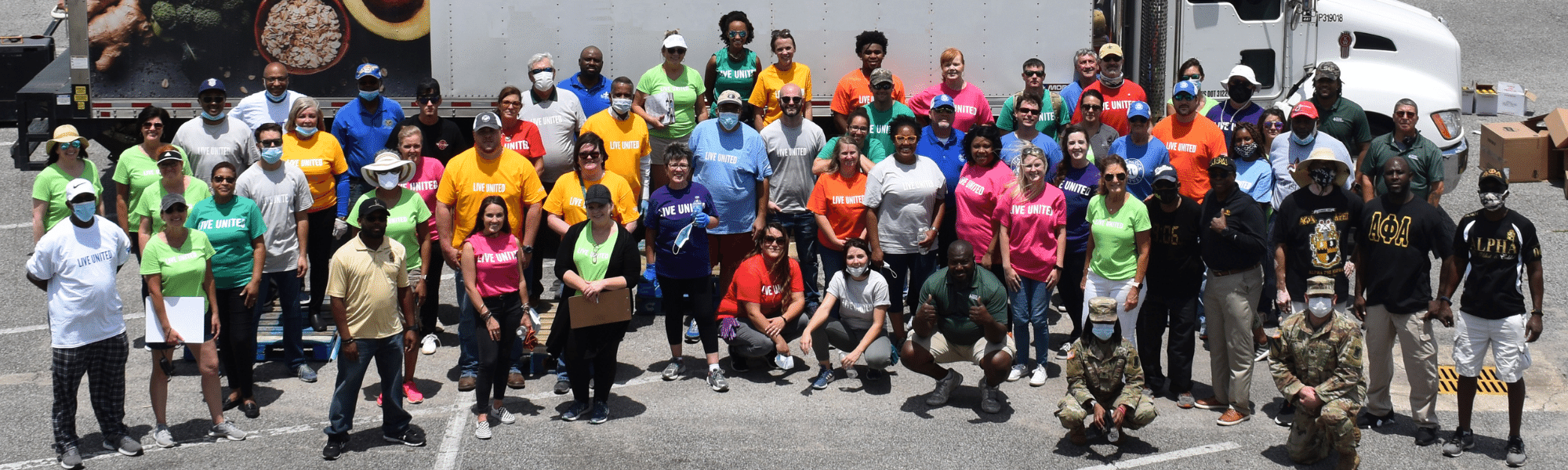 Grocery donation volunteers