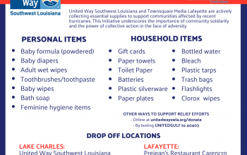 list and drop off